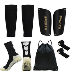 5PCS Drawstring Soccer Shin Guard Socks Set – Non-Slip Leg Covers for Training