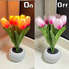 Tulip LED Night Light – Simulated Bouquet Bedside Atmosphere Lamp