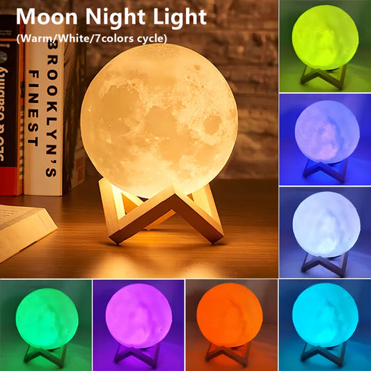 Moon Galaxy LED Book Light – Night Lamp for Children’s Bedroom & Gifts