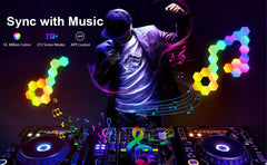 Intelligent RGB Hexagonal Wall Lamp – DIY Modular LED Light with Music Rhythm Control