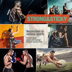 Athletic Sports Tape (4 Rolls) – Very Strong Support, Clean Removal, Ideal for Athletes & Trainers