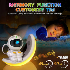 Cute Moon Night Light with RGB Color Changing, Clock & Bluetooth Speaker