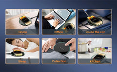 LED Mini Wireless Charging Pad Fast Dock for iPhone Pro Max & Xiaomi Samsung