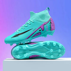 Professional Men’s Futsal Soccer Boots – High-Top, Non-Slip, Lightweight Sports Shoes