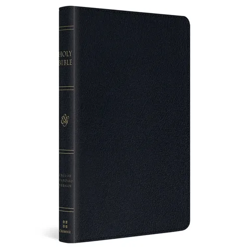 ESV Large Print Thinline Bible (Genuine Leather, Black)