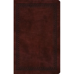 ESV Thinline Bible, Red Letter (Trutone, Mahogany, Border Design)