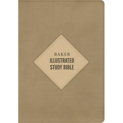 CSB Baker Illustrated Study Bible, Khaki Leathertouch