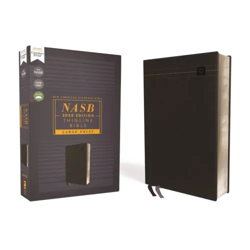 Nasb, Thinline Bible, Large Print, Leathersoft, Black, Red Letter Edition, 2020 Text, Comfort Print