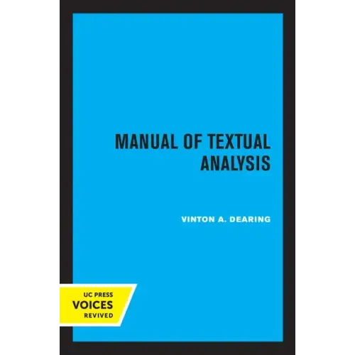 Manual of Textual Analysis