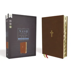 Nasb, Thinline Bible, Large Print, Leathersoft, Brown, Red Letter Edition, 1995 Text, Thumb Indexed, Comfort Print
