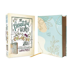 Niv, Beautiful Word Coloring Bible, Large Print, Leathersoft Over Board, Teal: Hundreds of Verses to Color