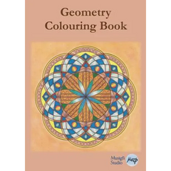 Geometry Colouring Book: Relaxing Colouring with Coloured Outlines and Appendix of Virtue Cards