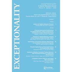 Autism and Applied Behavior Analysis: A Special Issue of exceptionality