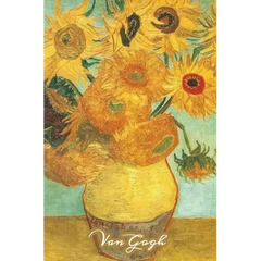 Vase with Twelve Sunflowers Van Gogh Note Book: Hardcover Journal Notebook Diary with Dot Grid, Lined, Blank Vintage Paper for Writing Drawing Journal