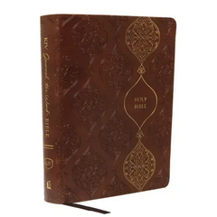 KJV, Journal the Word Bible, Imitation Leather, Brown, Red Letter Edition, Comfort Print: Reflect, Journal, or Create Art Next to Your Favorite Verses