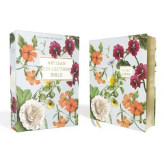 Niv, Artisan Collection Bible, Leathersoft, Blue Floral, Red Letter Edition, Comfort Print