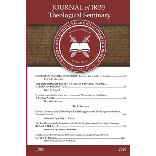 Journal of IRBS Theological Seminary 2020