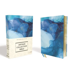 Niv, Artisan Collection Bible, Cloth Over Board, Blue, Art Gilded Edges, Red Letter Edition, Comfort Print