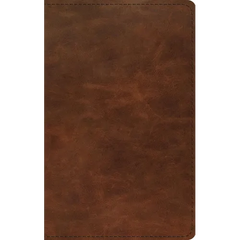 ESV Thinline Bible, Red Letter (Full Grain Leather, Saddle Brown)