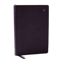 Net Bible, Large Print Thinline with Cross References, Purple Leathersoft, Comfort Print
