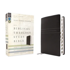 Niv, Biblical Theology Study Bible (Trace the Themes of Scripture), Leathersoft, Black, Thumb Indexed, Comfort Print: Follow God's Redemptive Plan as