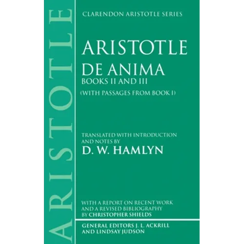 de Anima: Books II and III (with Passages from Book I)