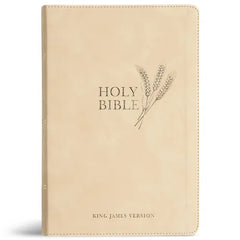 KJV Giant Print Reference Bible, Cream Leathertouch